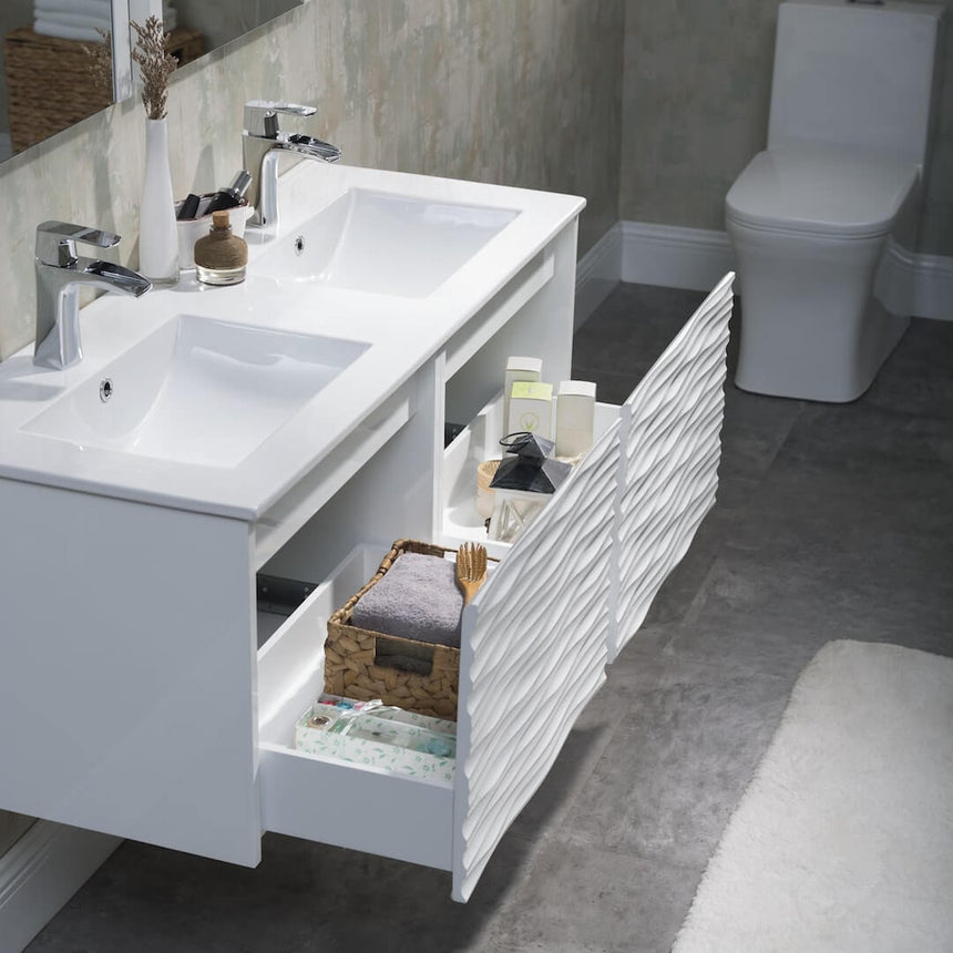 48 inch Marseille Floating Vanity Gloss White