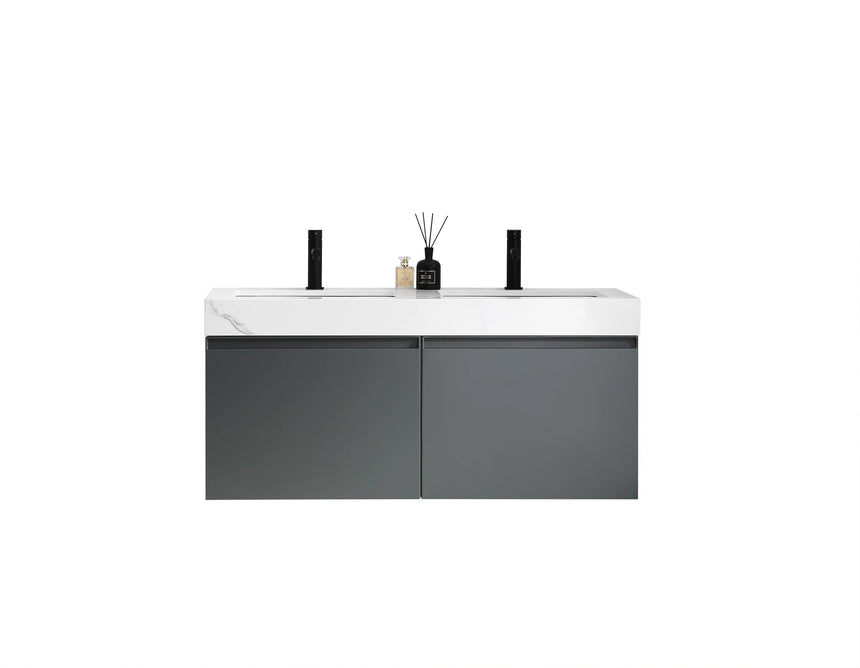 60 inch San Marco Floating Vanity Dark Gray