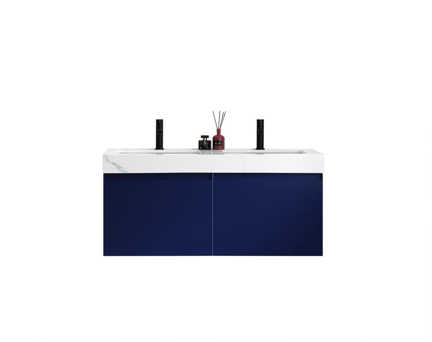 60 inch San Marco Floating Vanity Dark Gray