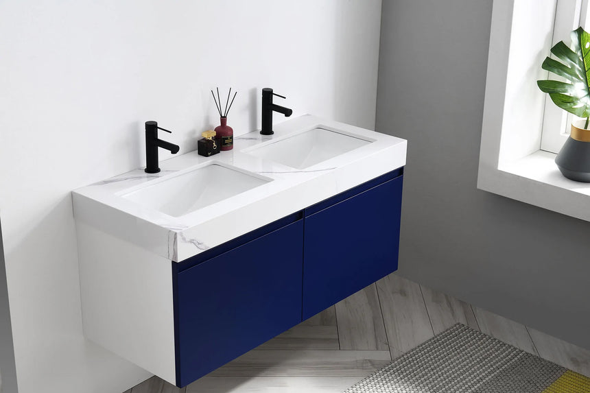 60 inch San Marco Floating Vanity Dark Gray