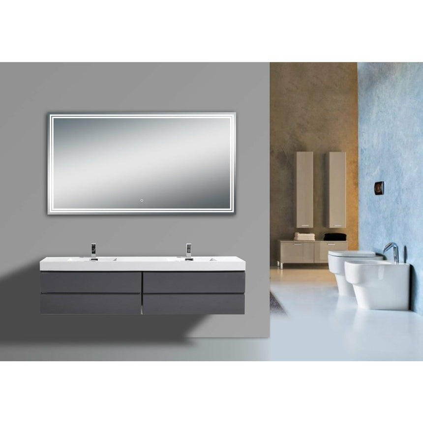 Lugarno LED Mirror - O&N Floating Vanity