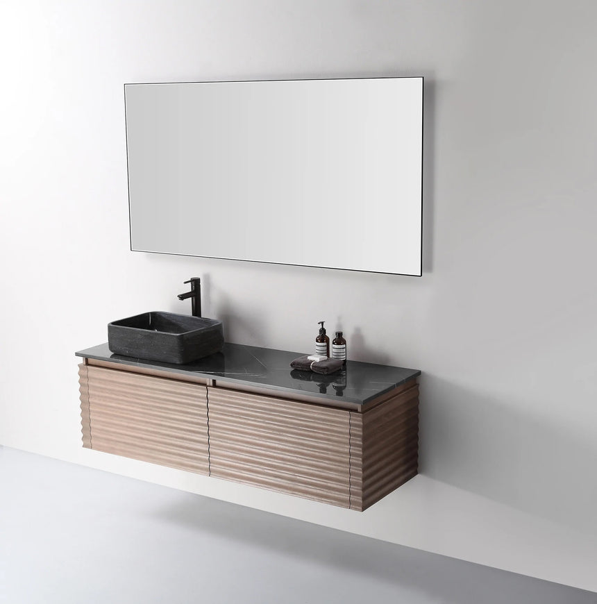 60 inch Orizzon Floating Vanity Chestnut