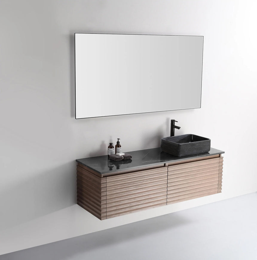 60 inch Orizzon Floating Vanity Chestnut