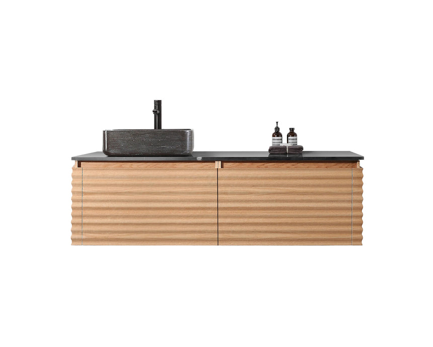 60 inch Orizzon Floating Vanity Chestnut