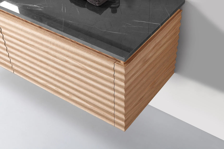 60 inch Orizzon Floating Vanity Chestnut