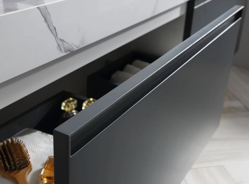 60 inch San Marco Floating Vanity Dark Gray