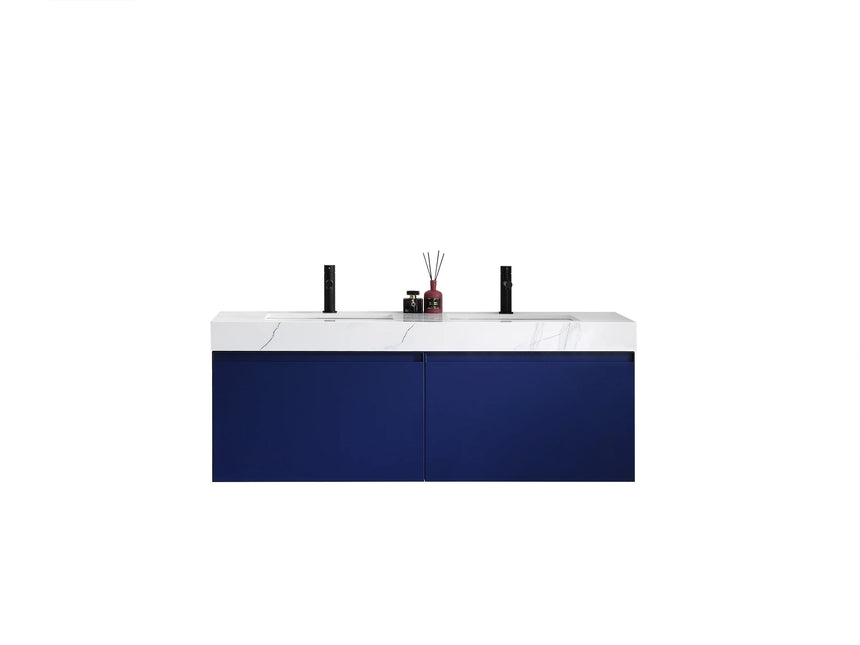 60 inch San Marco Floating Vanity Dark Gray
