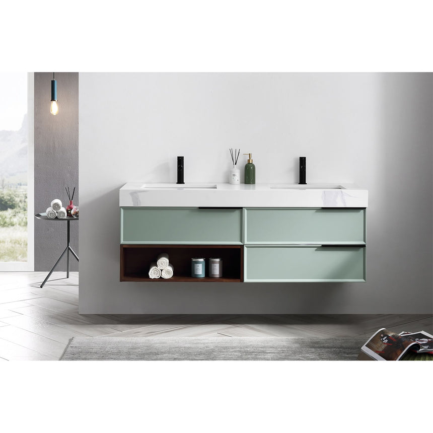 Verde Morandi Floating Vanity (60"-72")