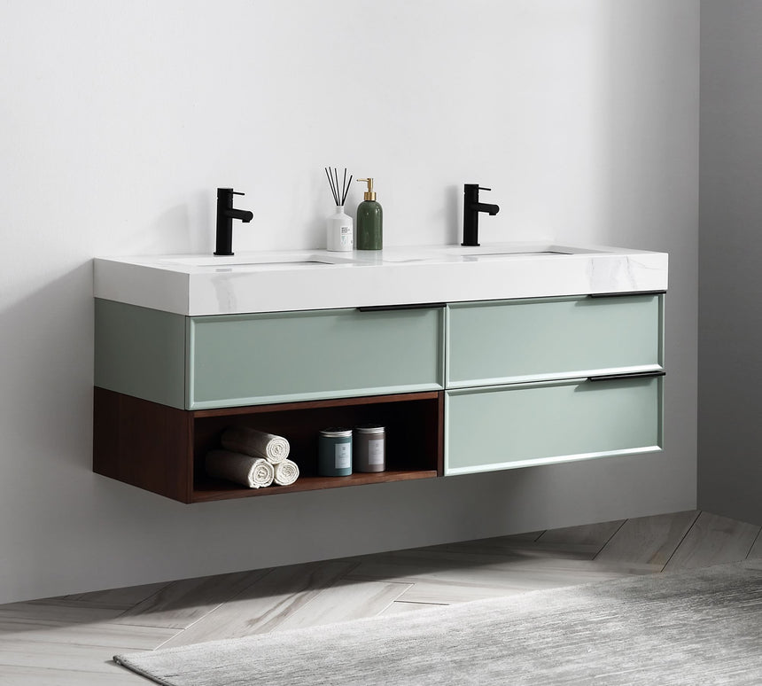 60D inch Verde Morandi Floating Vanity