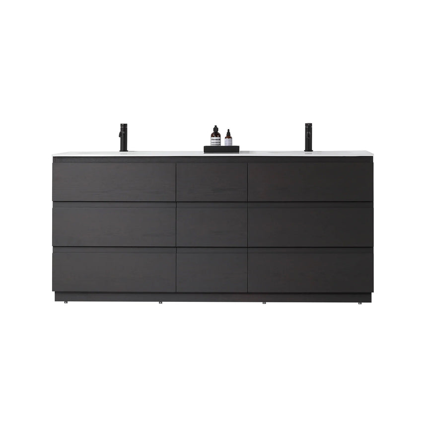 72 inch Modena Luxury Vanity Golden Oak