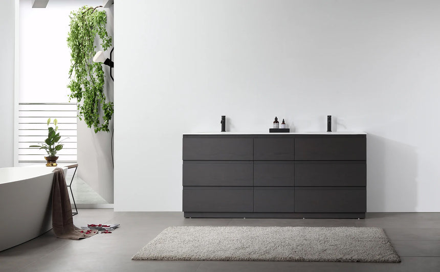 72 inch Modena Luxury Vanity Golden Oak