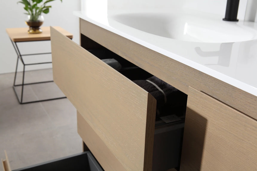 72 inch Modena Luxury Vanity Golden Oak