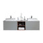 72 inch San Montano Floating Vanity Light Gray
