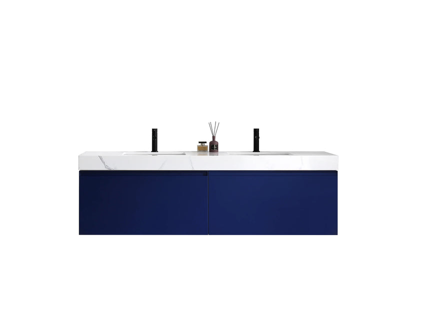 60 inch San Marco Floating Vanity Dark Gray