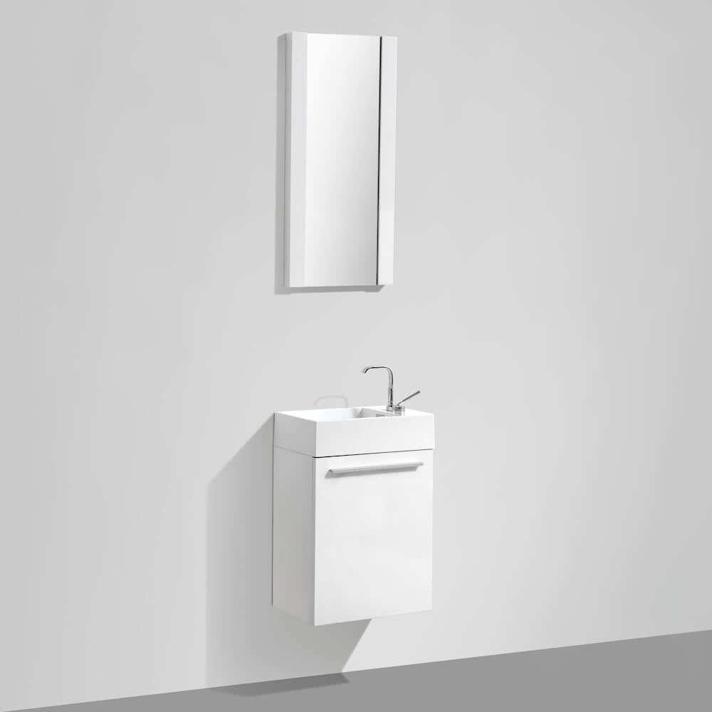 Eloise' Floating Bathroom Vanity and Staggered Shelf - Mez Works