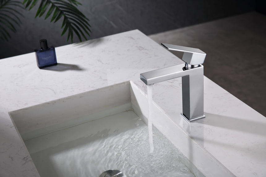 Ratel Angular Modern Single Lever Faucet (Black/Chrome/Brushed Nickel)