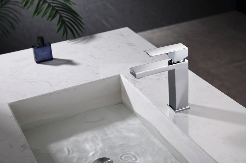 Ratel Angular Modern Single Lever Faucet (Black/Chrome/Brushed Nickel)