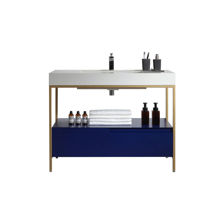 42 inch Tessile Bathroom Vanity Blue