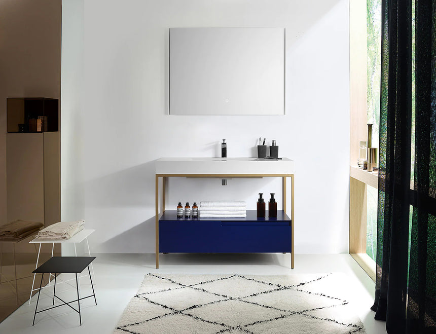 42 inch Tessile Bathroom Vanity Blue