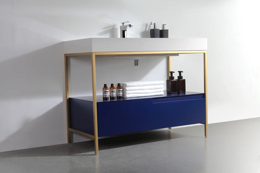 42 inch Tessile Bathroom Vanity Blue