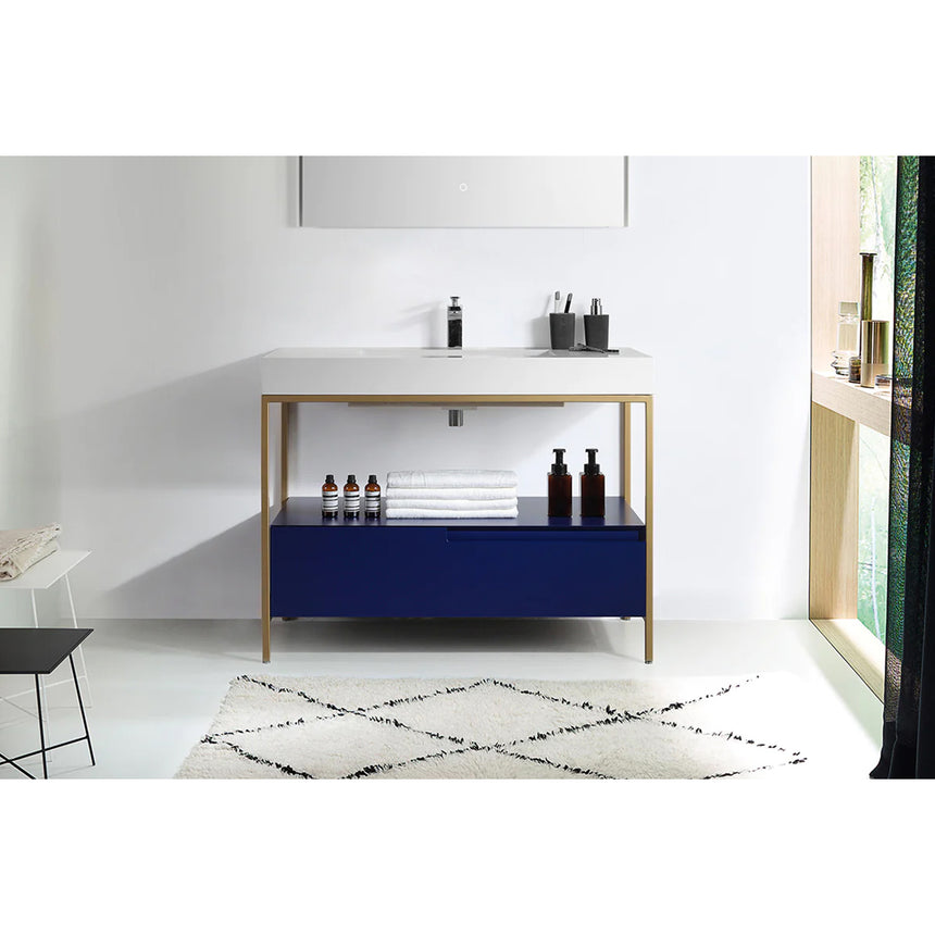 42 inch Tessile Bathroom Vanity Blue