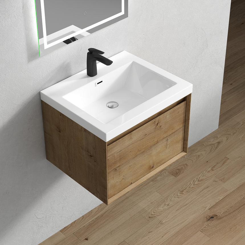 42 inch Vitolo Floating Vanity Natural Oak