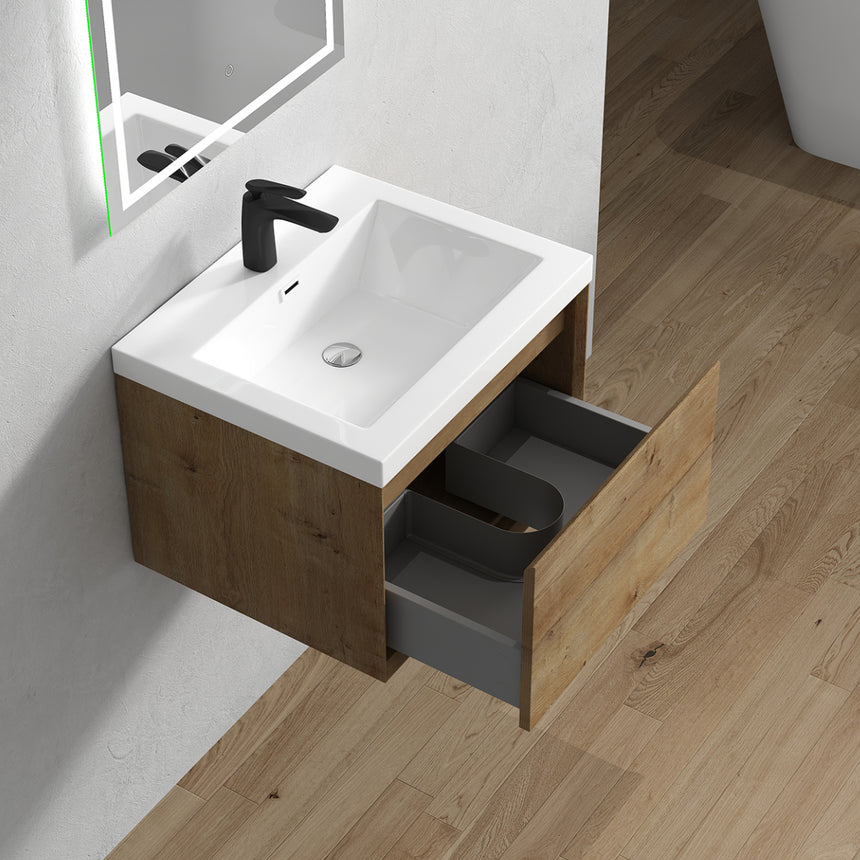 42 inch Vitolo Floating Vanity Natural Oak