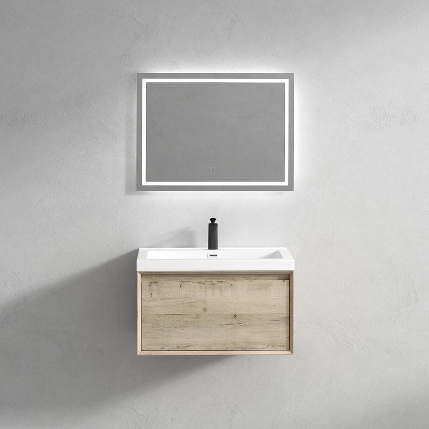 42 inch Vitolo Floating Vanity Natural Oak