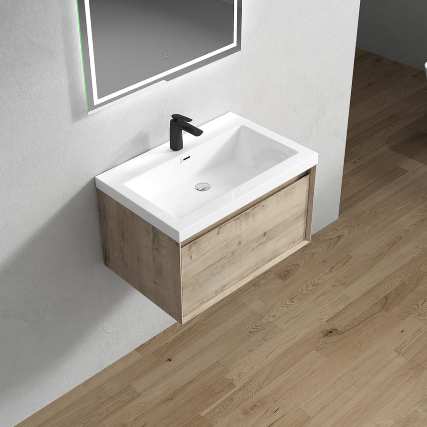 42 inch Vitolo Floating Vanity Natural Oak