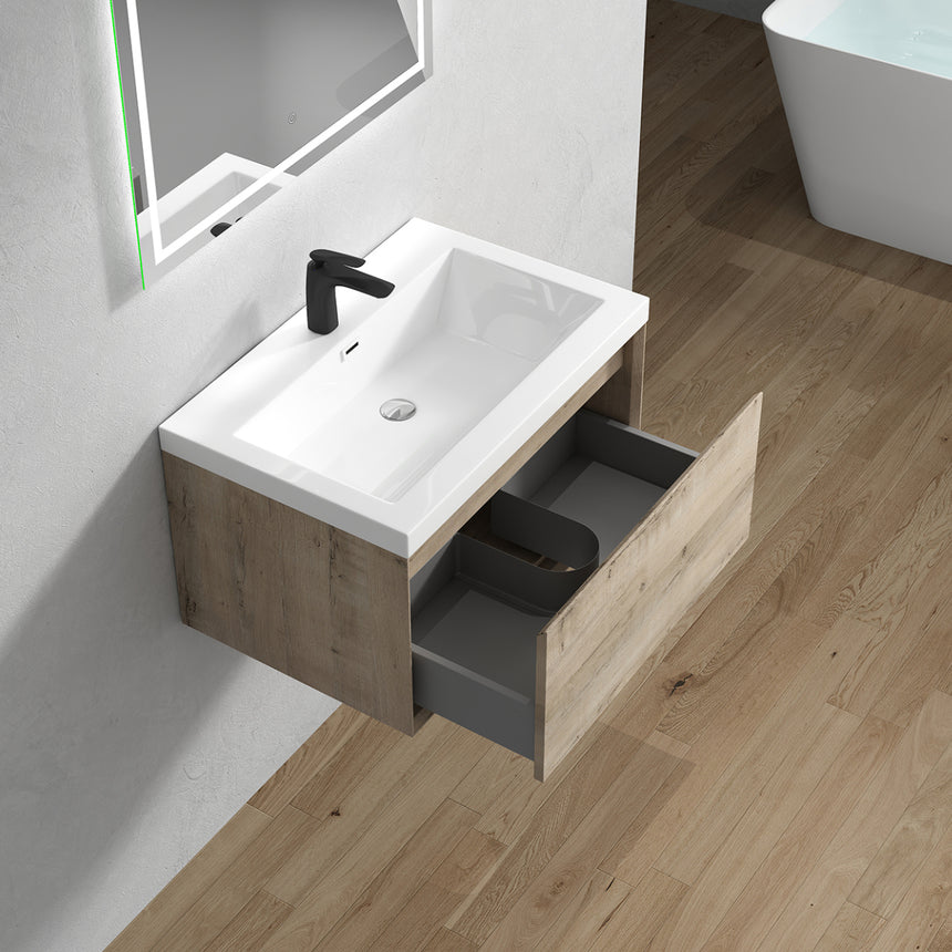 42 inch Vitolo Floating Vanity Natural Oak
