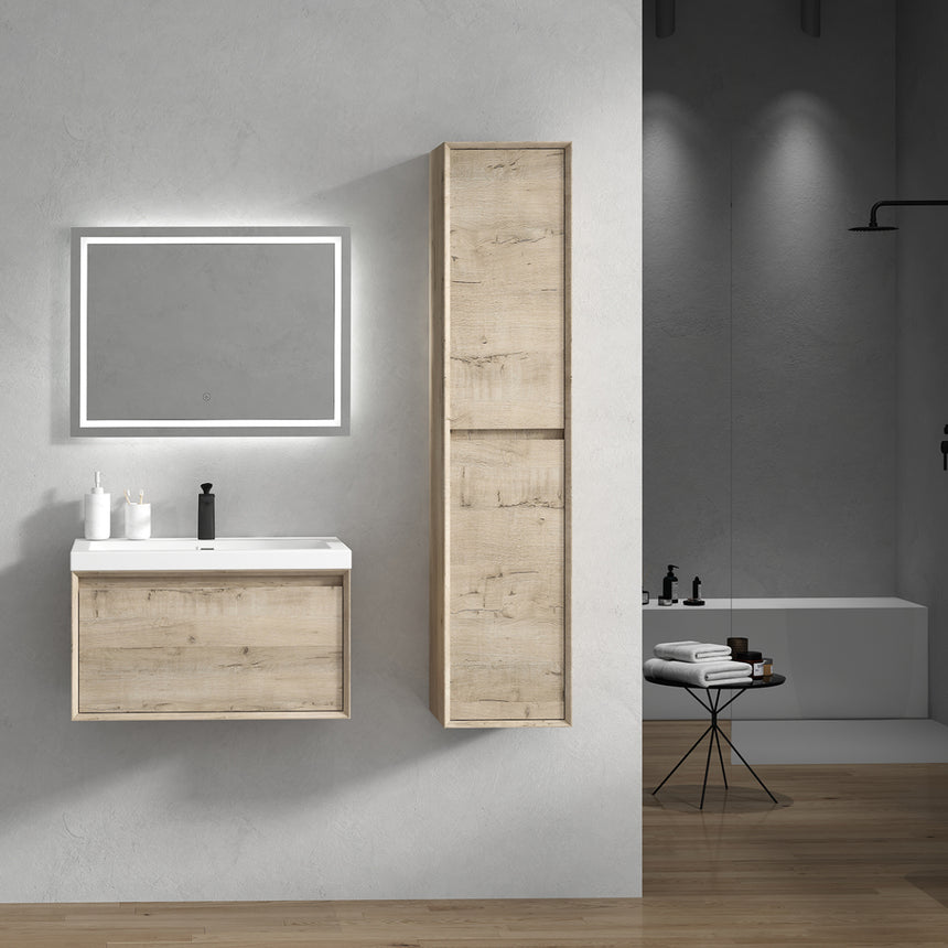 42 inch Vitolo Floating Vanity Natural Oak