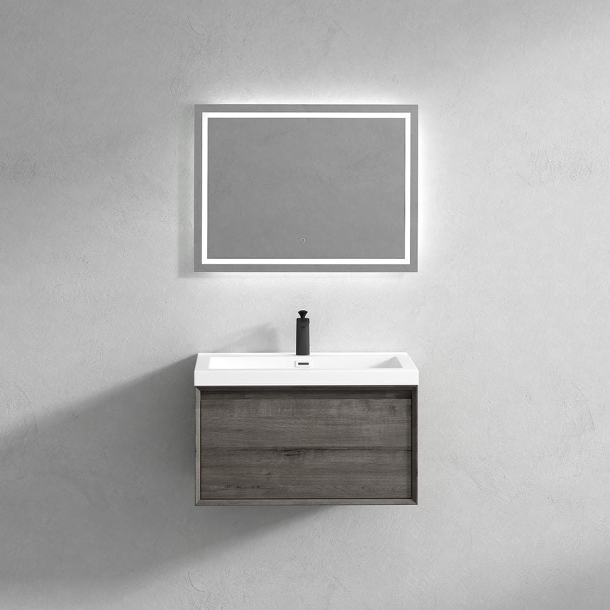 42 inch Vitolo Floating Vanity Natural Oak