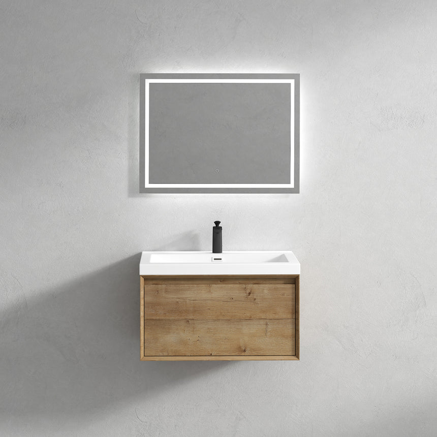 42 inch Vitolo Floating Vanity Natural Oak
