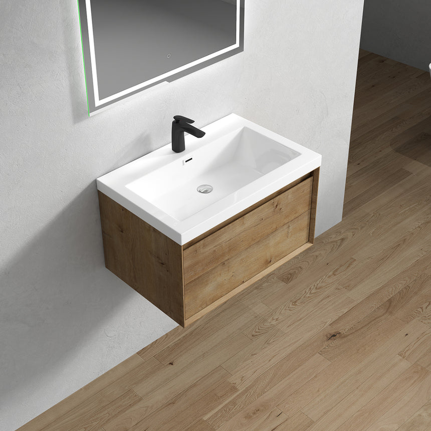 42 inch Vitolo Floating Vanity Natural Oak
