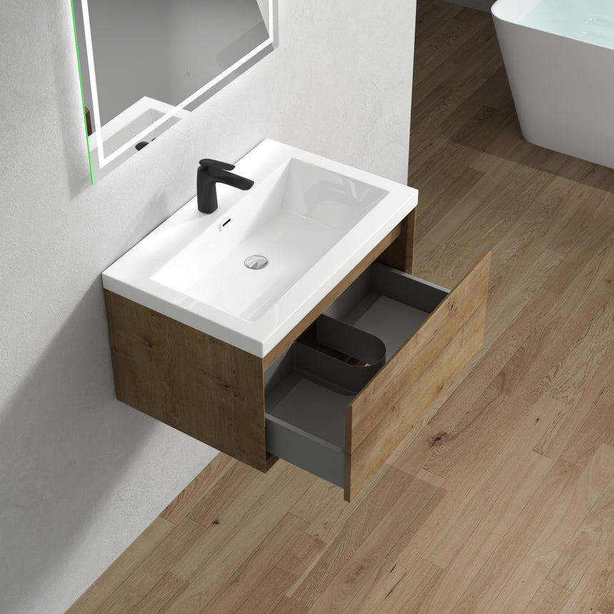 42 inch Vitolo Floating Vanity Natural Oak