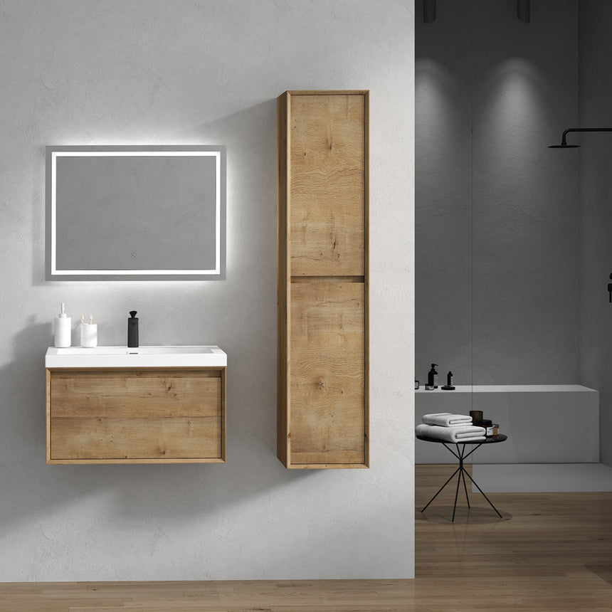 42 inch Vitolo Floating Vanity Natural Oak