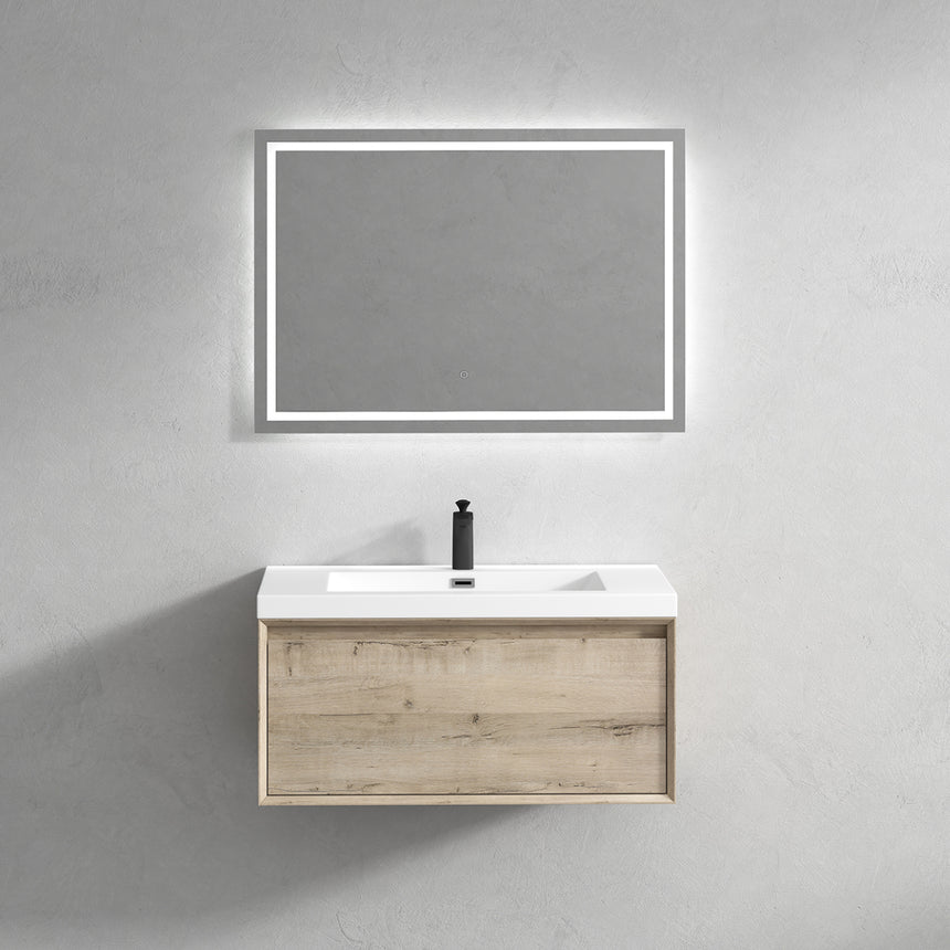 42 inch Vitolo Floating Vanity Natural Oak