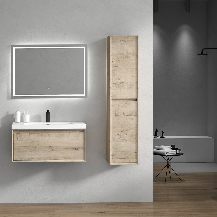 42 inch Vitolo Floating Vanity Natural Oak