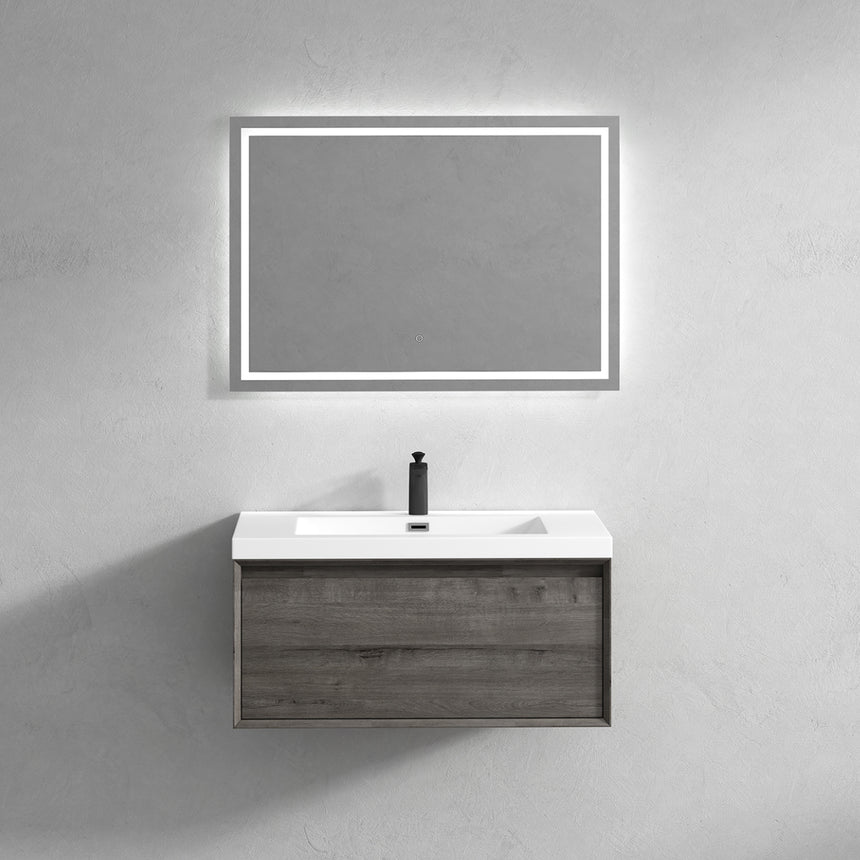42 inch Vitolo Floating Vanity Natural Oak