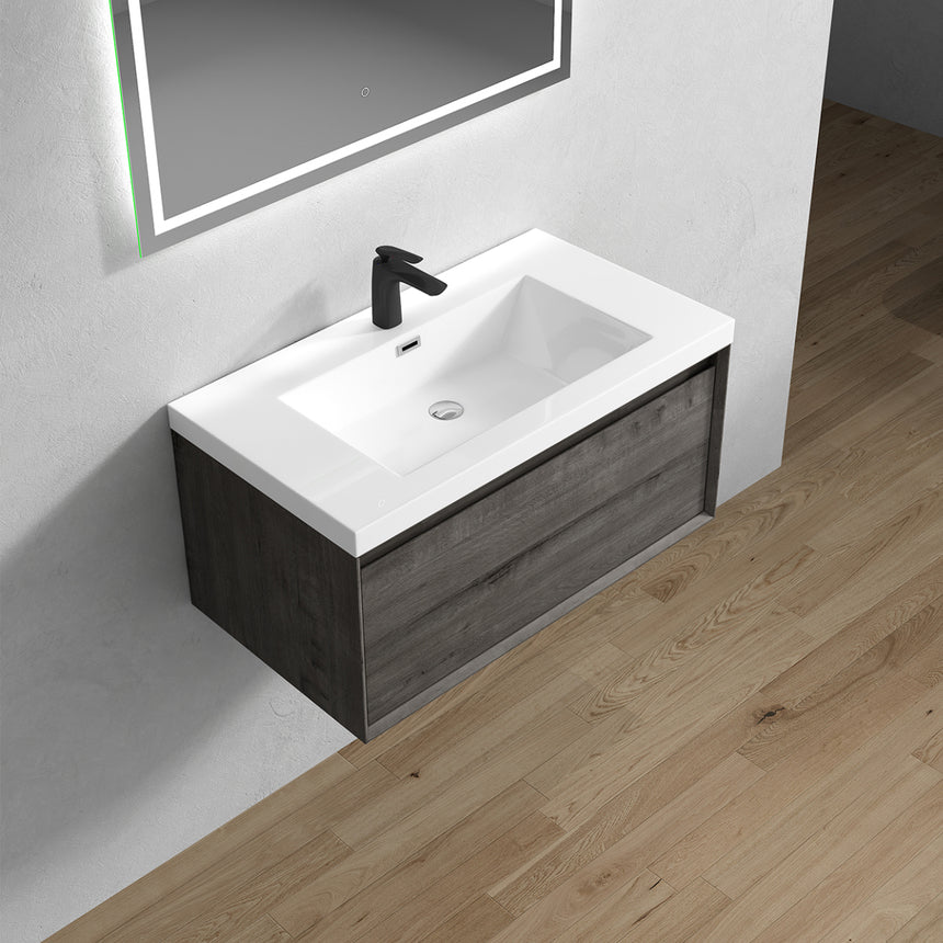 42 inch Vitolo Floating Vanity Natural Oak