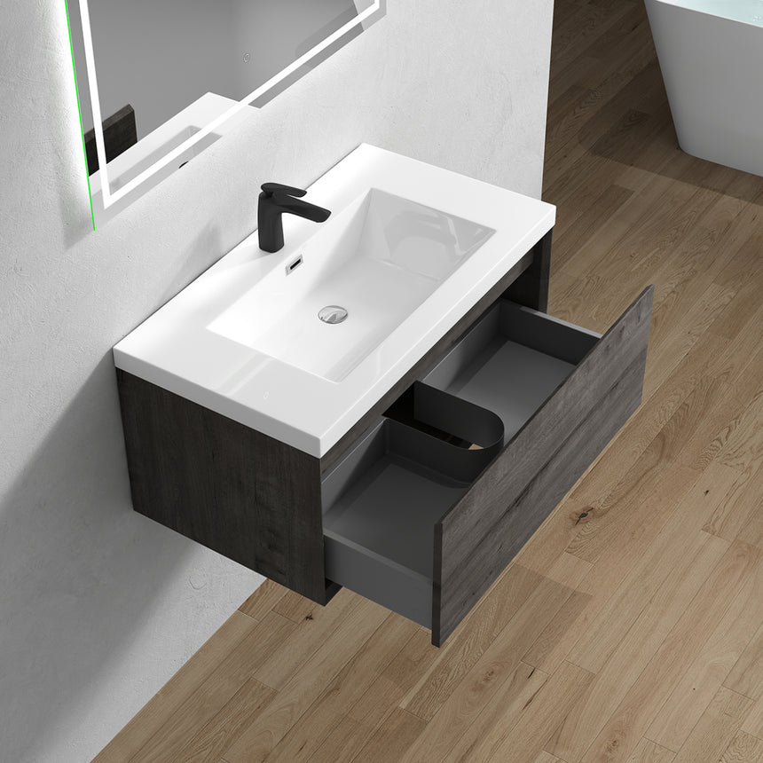 42 inch Vitolo Floating Vanity Natural Oak