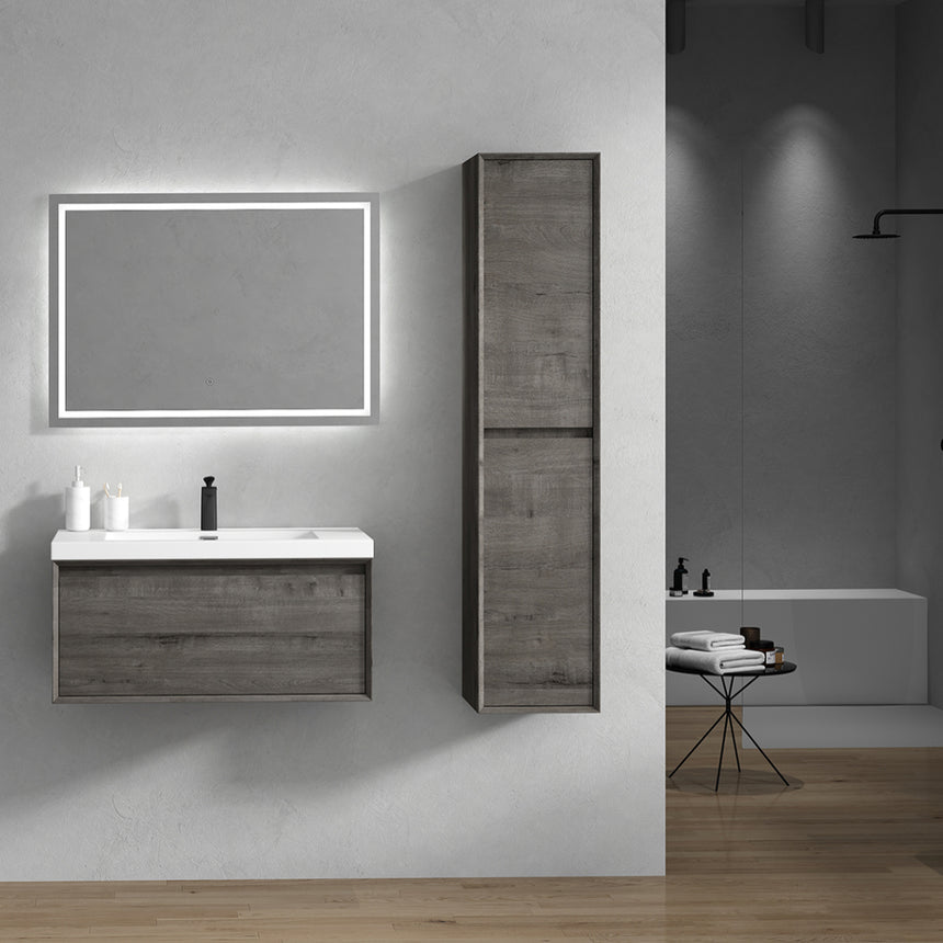 42 inch Vitolo Floating Vanity Natural Oak