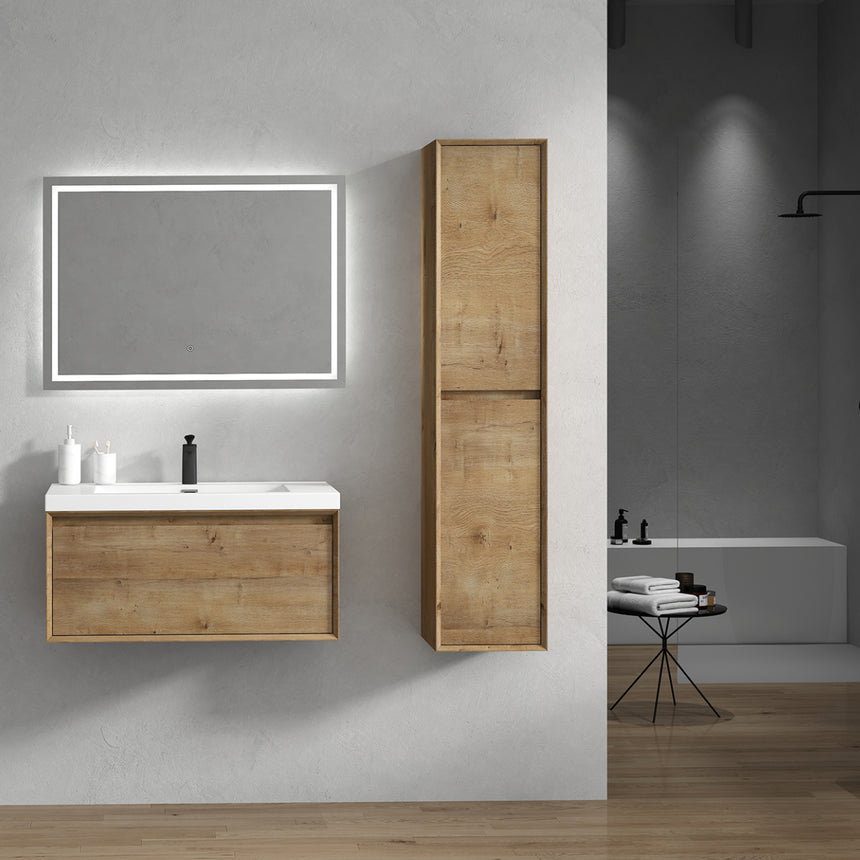 42 inch Vitolo Floating Vanity Natural Oak
