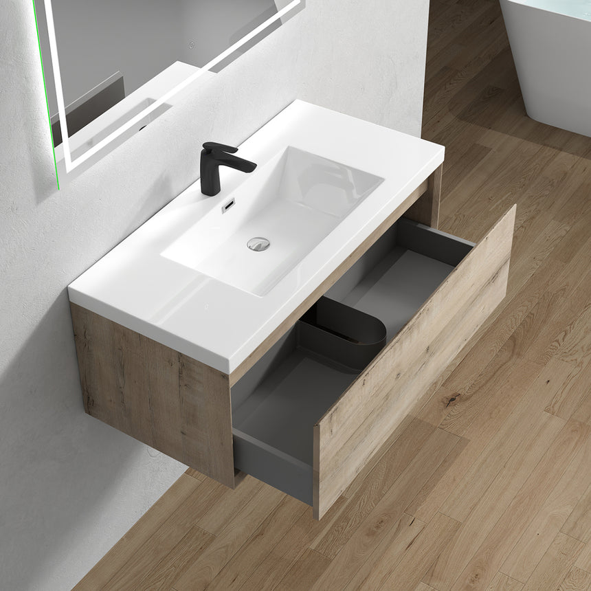 42 inch Vitolo Floating Vanity Natural Oak