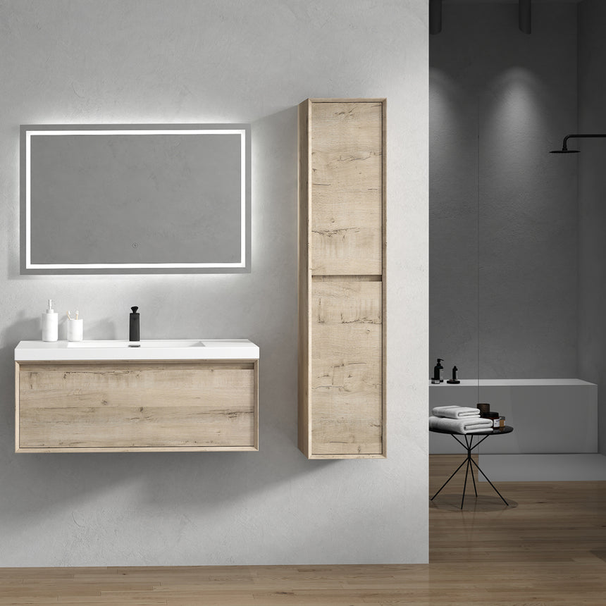 42 inch Vitolo Floating Vanity Natural Oak