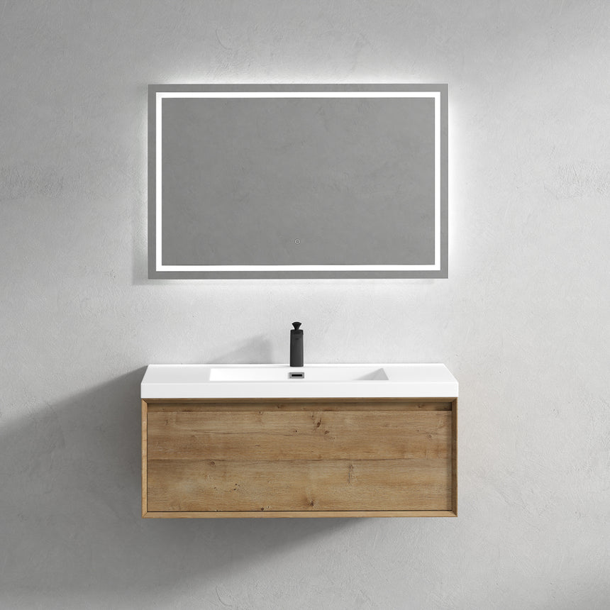 42 inch Vitolo Floating Vanity Natural Oak