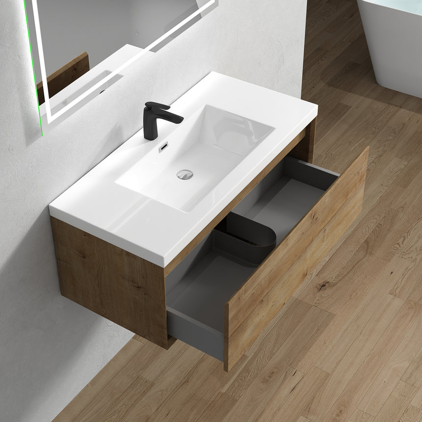 42 inch Vitolo Floating Vanity Natural Oak