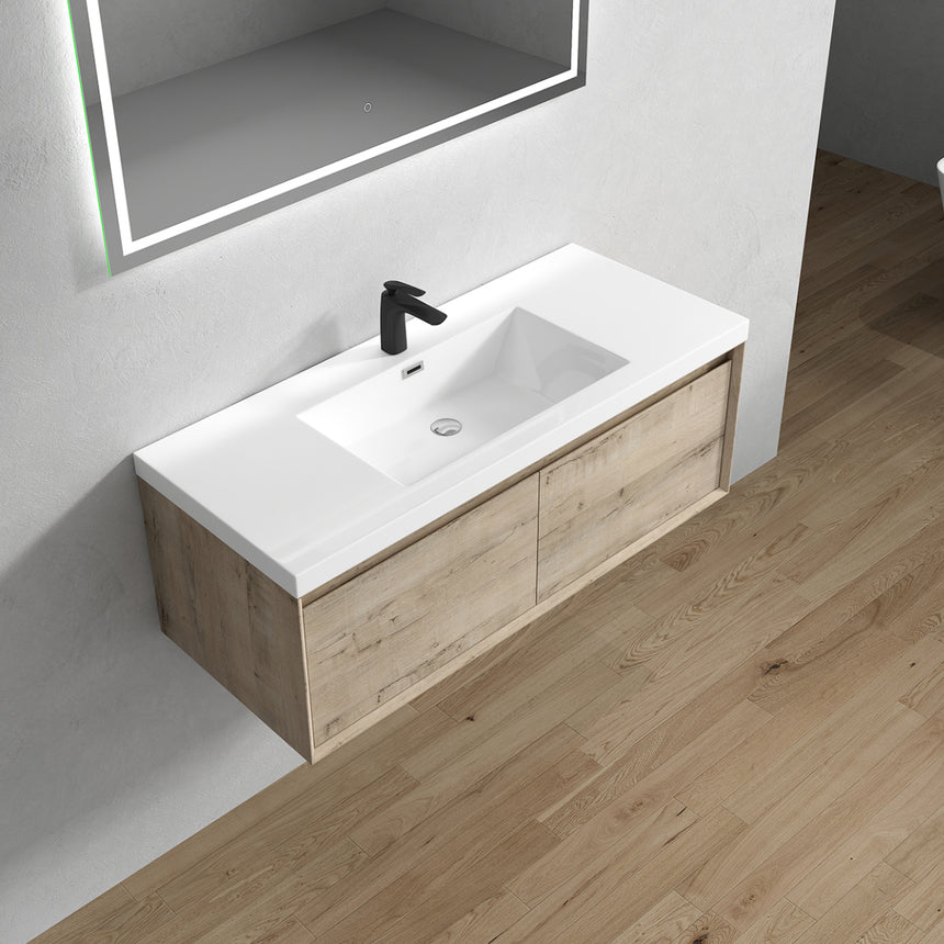 42 inch Vitolo Floating Vanity Natural Oak
