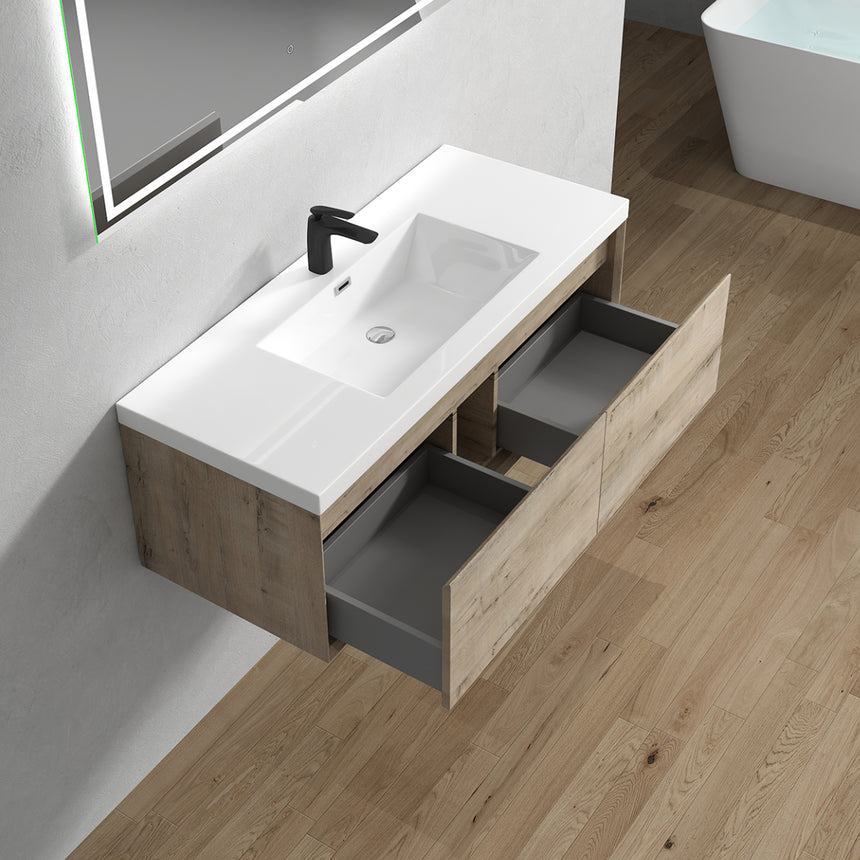 42 inch Vitolo Floating Vanity Natural Oak