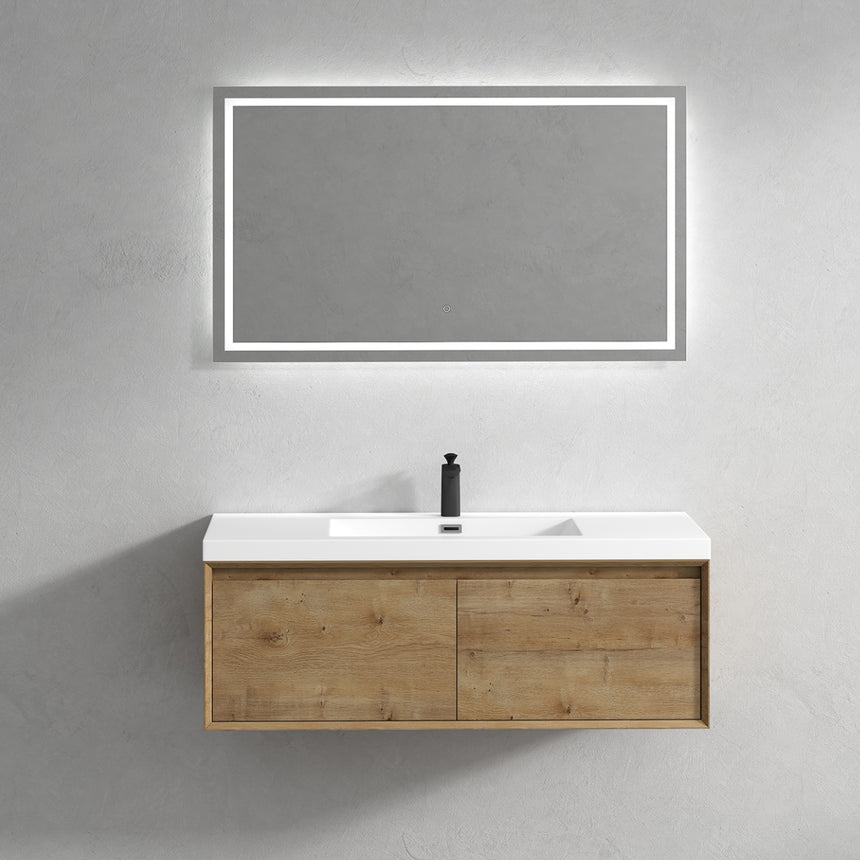 42 inch Vitolo Floating Vanity Natural Oak